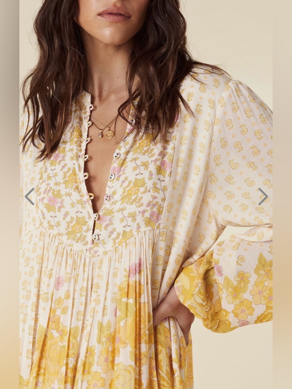 SPELL 🌼 Yellow Rose Boho Midi XS - Picture 5 of 12